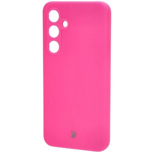 Silikonowe etui Bizon Soft Case do Samsung Galaxy S24 FE neonowo-różowe