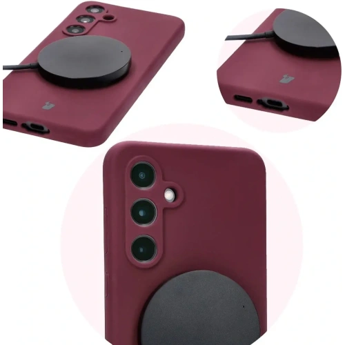 Silikonowe etui Bizon Soft Case do Samsung Galaxy S24 FE ciemnofioletowe