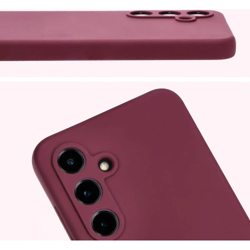 Silikonowe etui Bizon Soft Case do Samsung Galaxy S24 FE ciemnofioletowe