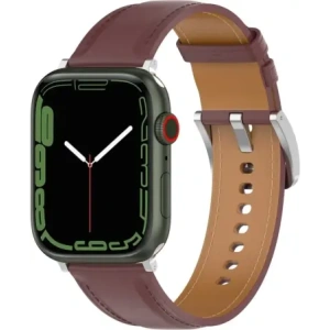 Hurtownia GSM - Kožený pásek Bizon Strap Watch Casual do Apple Watch 38/40/41mm/S10 42mm tmavě hnědý - BIZ6636 - {ean13} - Hurt