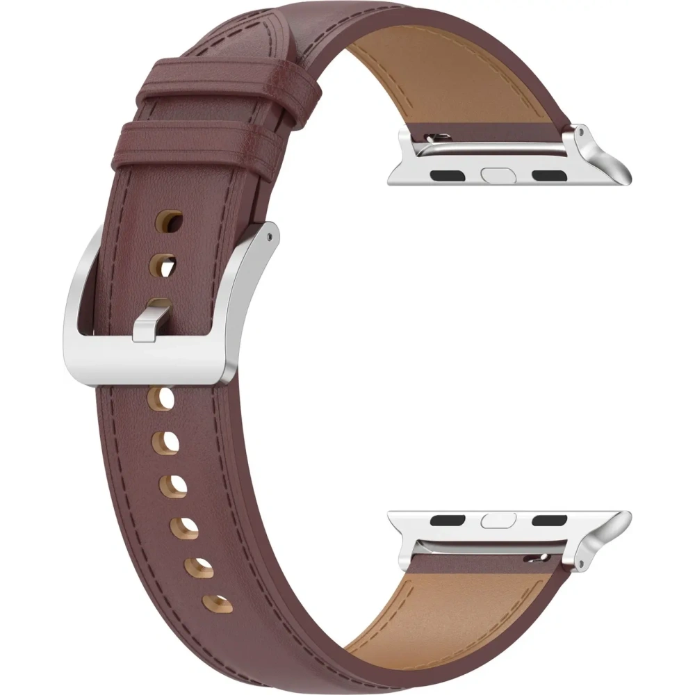 Hurtownia GSM - Kožený pásek Bizon Strap Watch Casual do Apple Watch 38/40/41mm/S10 42mm tmavě hnědý - BIZ6636 - {ean13} - Hurt