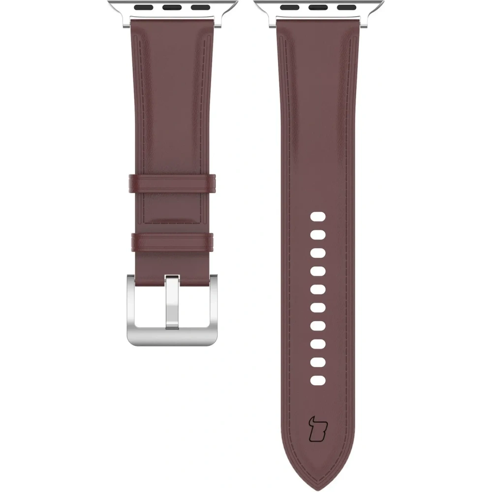 Hurtownia GSM - Kožený pásek Bizon Strap Watch Casual do Apple Watch 38/40/41mm/S10 42mm tmavě hnědý - BIZ6636 - {ean13} - Hurt