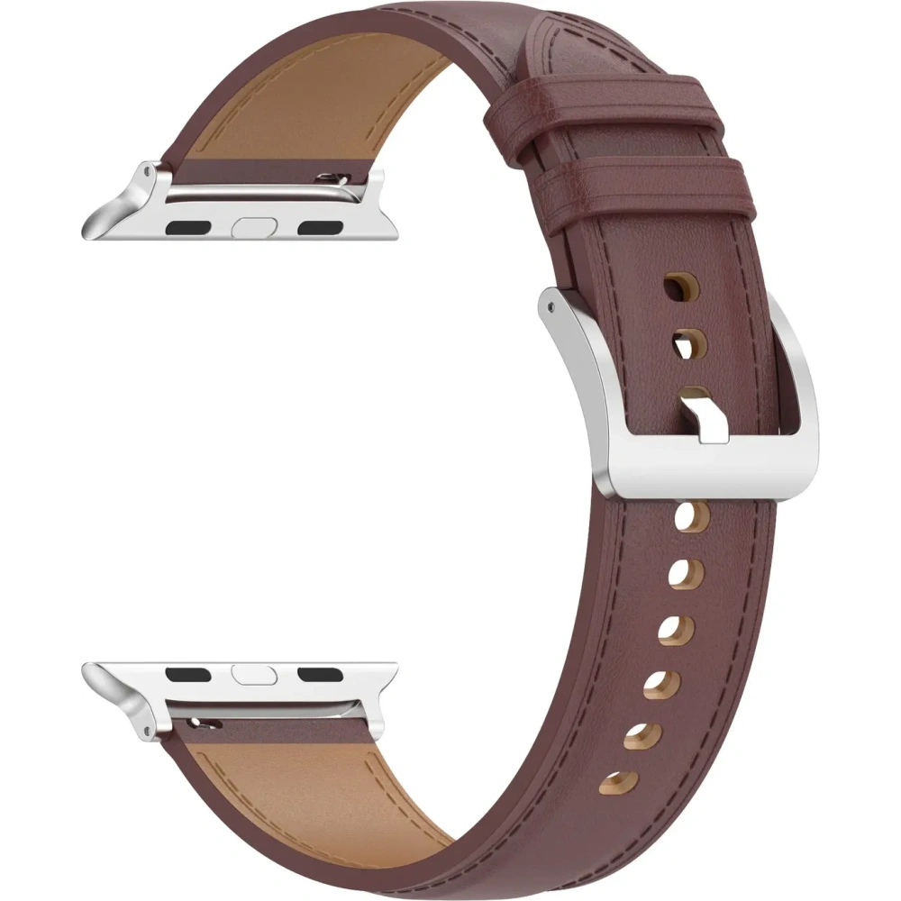 Hurtownia GSM - Kožený pásek Bizon Strap Watch Casual do Apple Watch 38/40/41mm/S10 42mm tmavě hnědý - BIZ6636 - {ean13} - Hurt