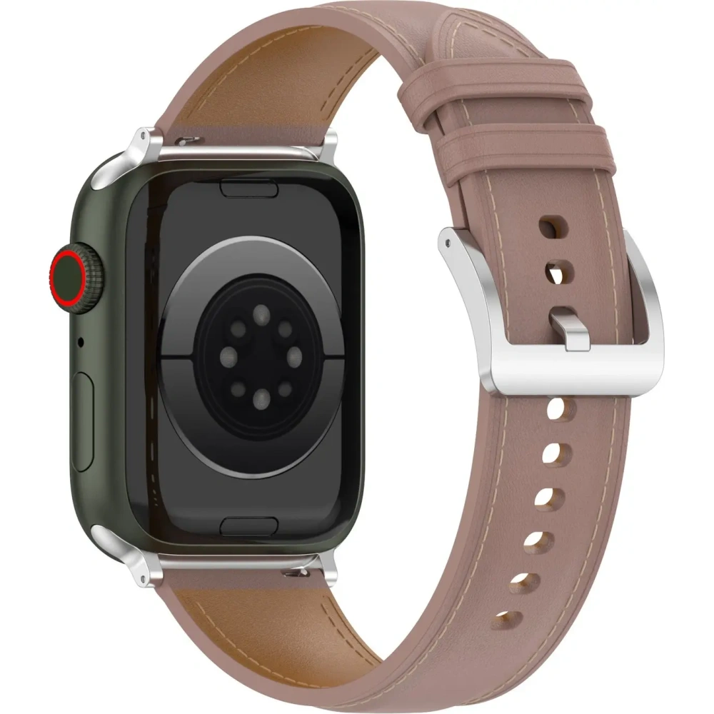Hurtownia GSM - Skórzany pasek Bizon Strap Watch Casual do Apple Watch 38/40/41mm/S10 42mm różowy - BIZ6638 - {ean13} - Hurt