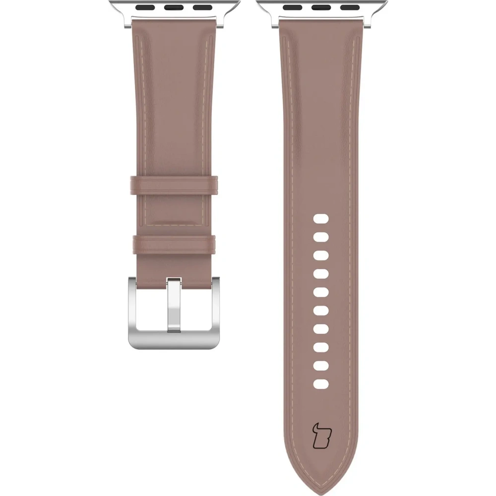 Hurtownia GSM - Skórzany pasek Bizon Strap Watch Casual do Apple Watch 38/40/41mm/S10 42mm różowy - BIZ6638 - {ean13} - Hurt