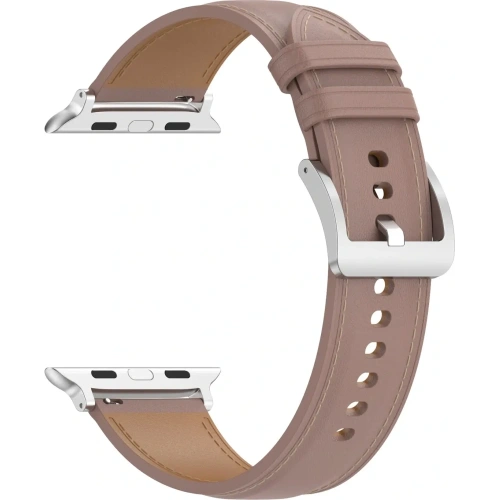 Skórzany pasek Bizon Strap Watch Casual do Apple Watch 38/40/41mm/S10 42mm różowy