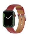 Skórzany pasek Bizon Strap Watch Casual do Apple Watch 38/40/41mm/S10 42mm czerwony