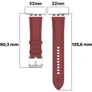Hurtownia GSM - Bizon pántos óra alkalmi Apple óra 38/40/41mm/S10 42mm piros - BIZ6639 - {ean13} - Hurt