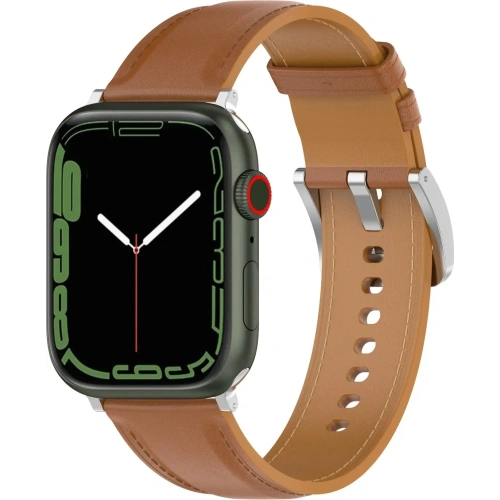 Skórzany pasek Bizon Strap Watch Casual do Apple Watch 44/45/46/49mm jasnobrązowy