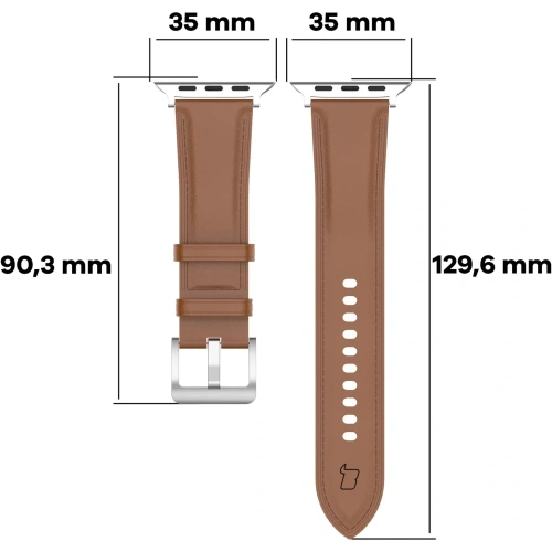 Skórzany pasek Bizon Strap Watch Casual do Apple Watch 44/45/46/49mm jasnobrązowy