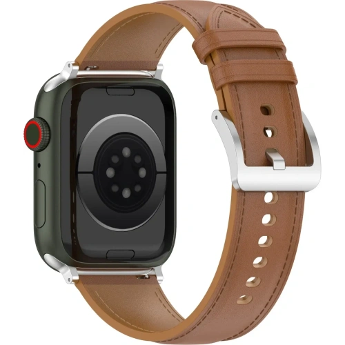 Skórzany pasek Bizon Strap Watch Casual do Apple Watch 44/45/46/49mm jasnobrązowy
