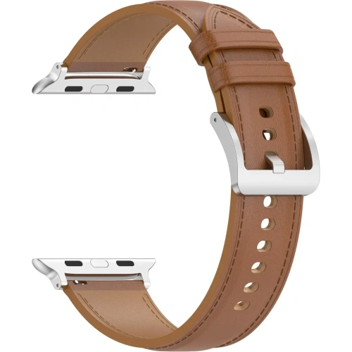 Skórzany pasek Bizon Strap Watch Casual do Apple Watch 44/45/46/49mm jasnobrązowy