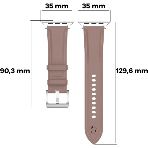 Skórzany pasek Bizon Strap Watch Casual do Apple Watch 44/45/46/49mm różowy