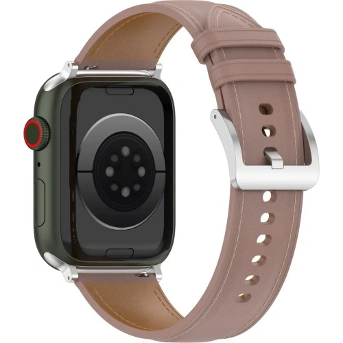 Skórzany pasek Bizon Strap Watch Casual do Apple Watch 44/45/46/49mm różowy