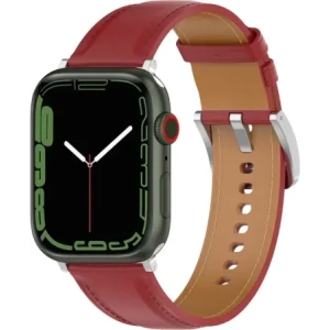 Hurtownia GSM - Kožený pásek Bizon Strap Watch Casual do Apple Watch 44/45/46/49mm červený - BIZ6642 - {ean13} - Hurt