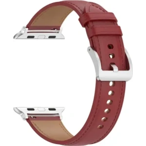 Hurtownia GSM - Kožený pásek Bizon Strap Watch Casual do Apple Watch 44/45/46/49mm červený - BIZ6642 - {ean13} - Hurt