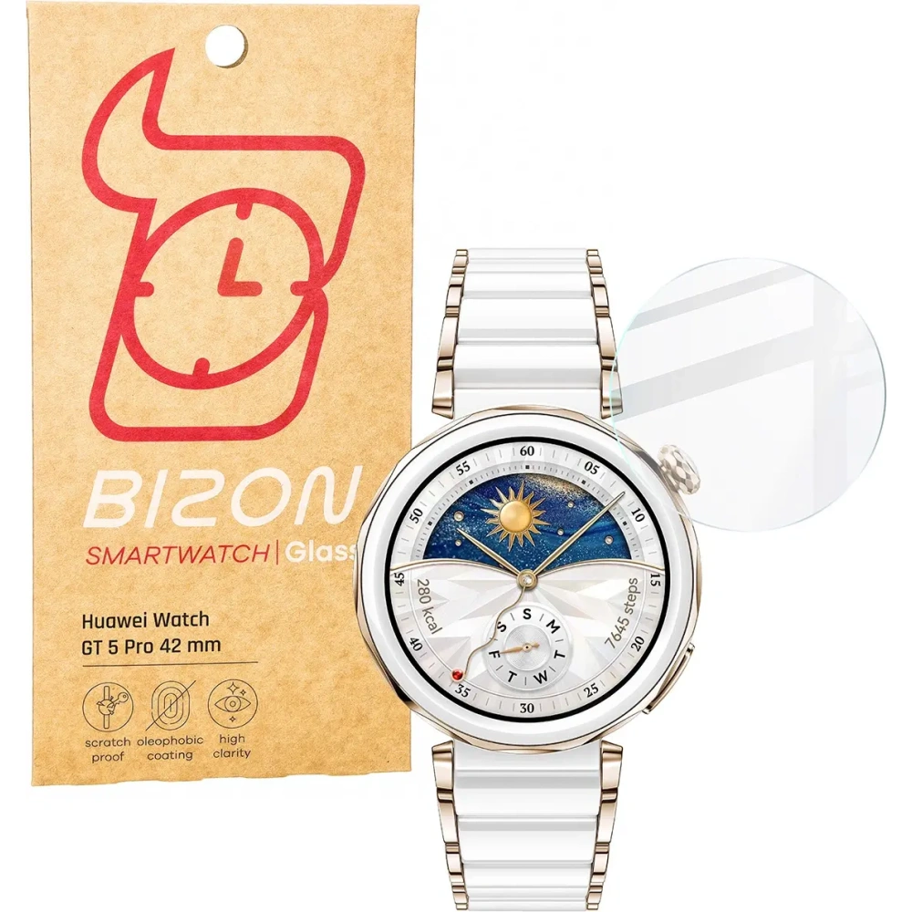 Hurtownia GSM - Bizon Glass óra Átlátszó Huawei Watch GT 5 Pro 42 mm - BIZ6643 - {ean13} - Hurt
