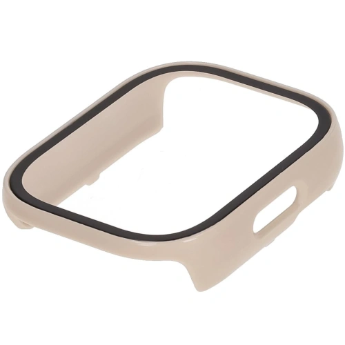 Etui ze szkłem do zegarka Bizon Case+Glass Watch do Xiaomi Redmi Watch 5 Lite beżowe