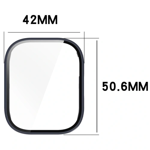 Etui ze szkłem do zegarka Bizon Case+Glass Watch do Xiaomi Redmi Watch 5 Lite niebieskie