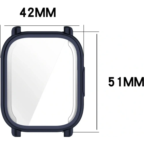 Etui z osłoną ekranu Bizon Case Watch Felipe do Xiaomi Redmi Watch 5 Lite niebieskie