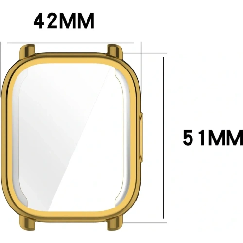 Etui z osłoną ekranu Bizon Case Watch Felipe do Xiaomi Redmi Watch 5 Lite złote