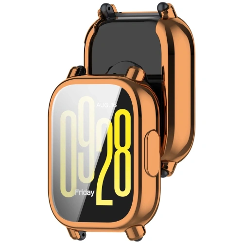 Etui z osłoną ekranu Bizon Case Watch Felipe do Xiaomi Redmi Watch 5 Lite różowozłote