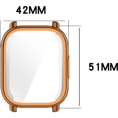 Etui z osłoną ekranu Bizon Case Watch Felipe do Xiaomi Redmi Watch 5 Lite różowozłote