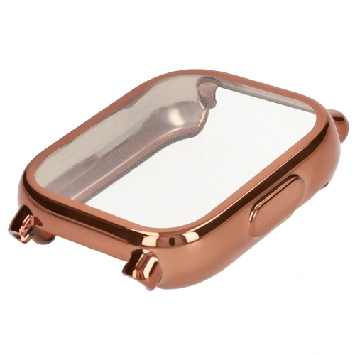 Etui z osłoną ekranu Bizon Case Watch Felipe do Xiaomi Redmi Watch 5 Lite różowozłote