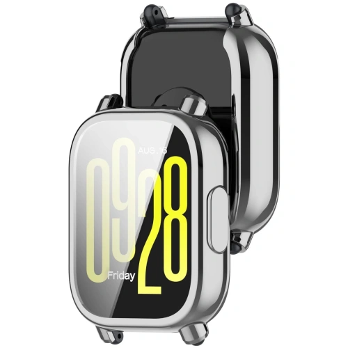 Etui z osłoną ekranu Bizon Case Watch Felipe do Xiaomi Redmi Watch 5 Lite srebrne