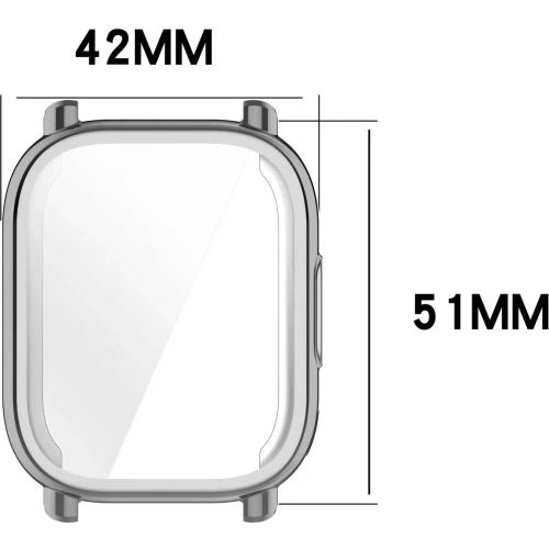 Etui z osłoną ekranu Bizon Case Watch Felipe do Xiaomi Redmi Watch 5 Lite srebrne