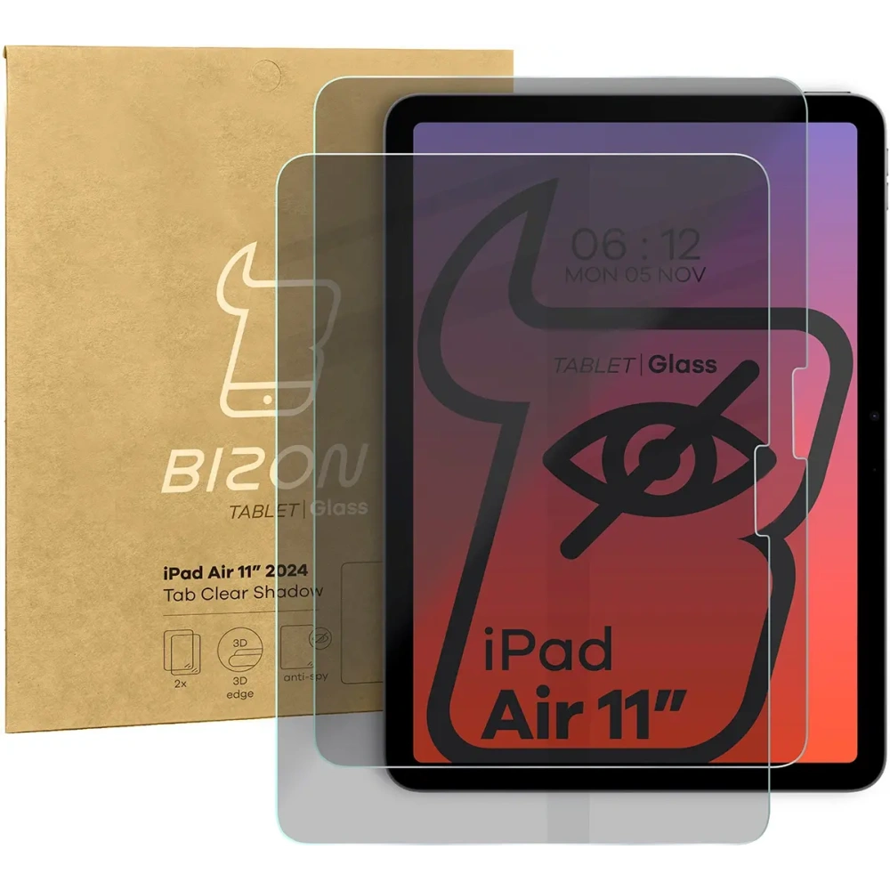 Wholesale Bizon Glass Tab Clear Shadow Apple iPad Air 11" M2 6 gen. 2024 [2 PACK] - BIZ6658 - {ean13} - Hurt
