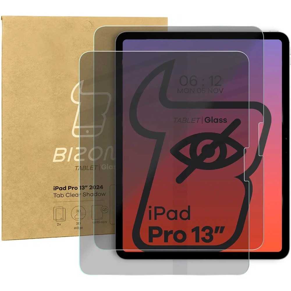 Wholesale Bizon Glass Tab Clear Shadow Apple iPad Pro 13 2024 [2 PACK] - BIZ6660 - {ean13} - Hurt