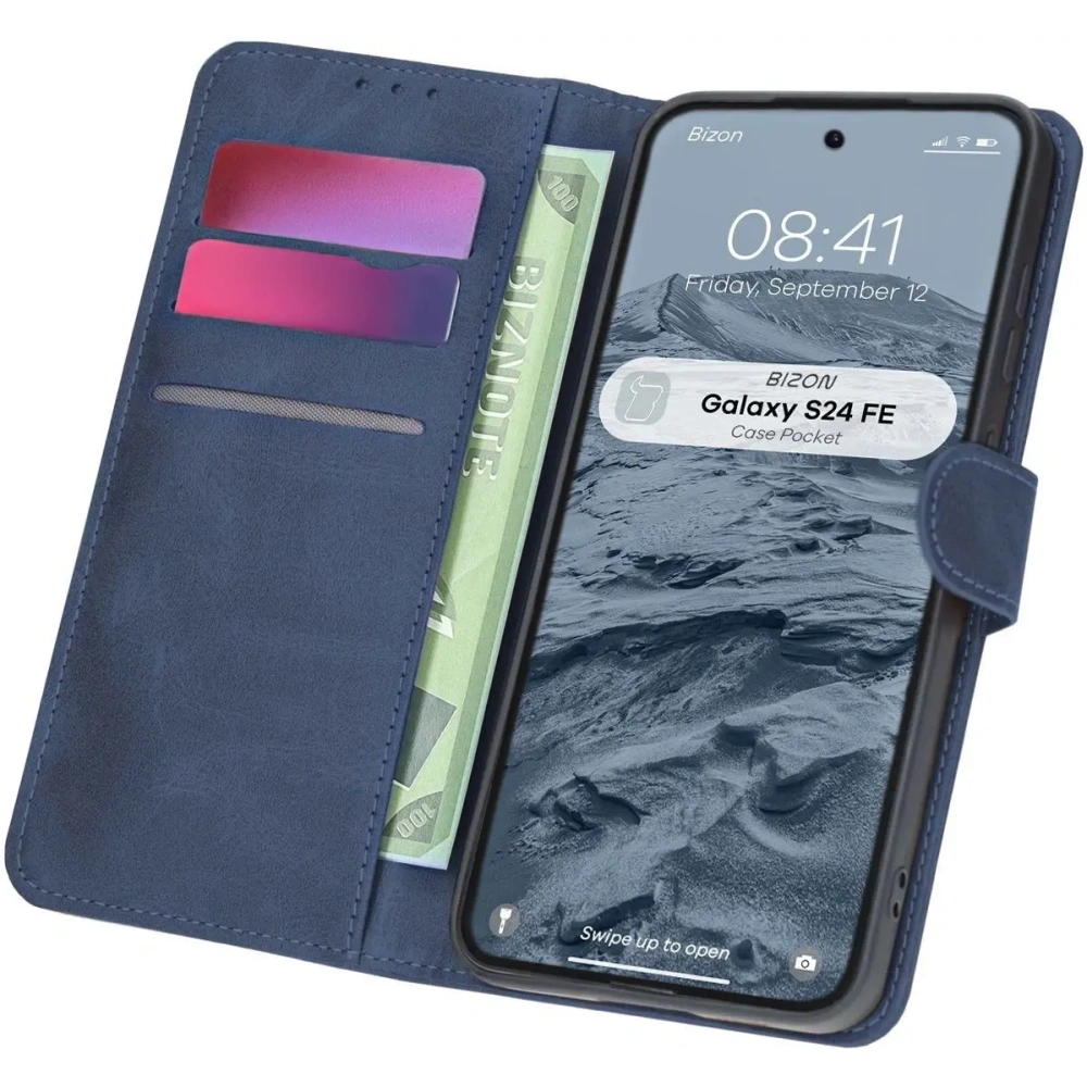 Hurtownia GSM - Bizon Case Pocket Samsung Galaxy S24 FE albastru închis - BIZ6663 - {ean13} - Hurt