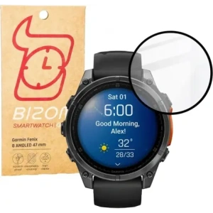 Hurtownia GSM - Ceas hibrid Bizon Glass Watch Edge Garmin Fenix 8 AMOLED 47 mm negru - BIZ6666 - {ean13} - Hurt
