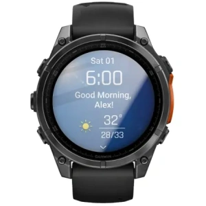 Hurtownia GSM - Ceas hibrid Bizon Glass Watch Edge Garmin Fenix 8 AMOLED 47 mm negru - BIZ6666 - {ean13} - Hurt