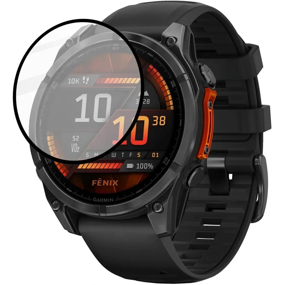 Hurtownia GSM - Szkło hybrydowe Bizon Glass Watch Edge Hybrid do Garmin Fenix 8 AMOLED 47 mm czarne - BIZ6666 - {ean13} - Hurt