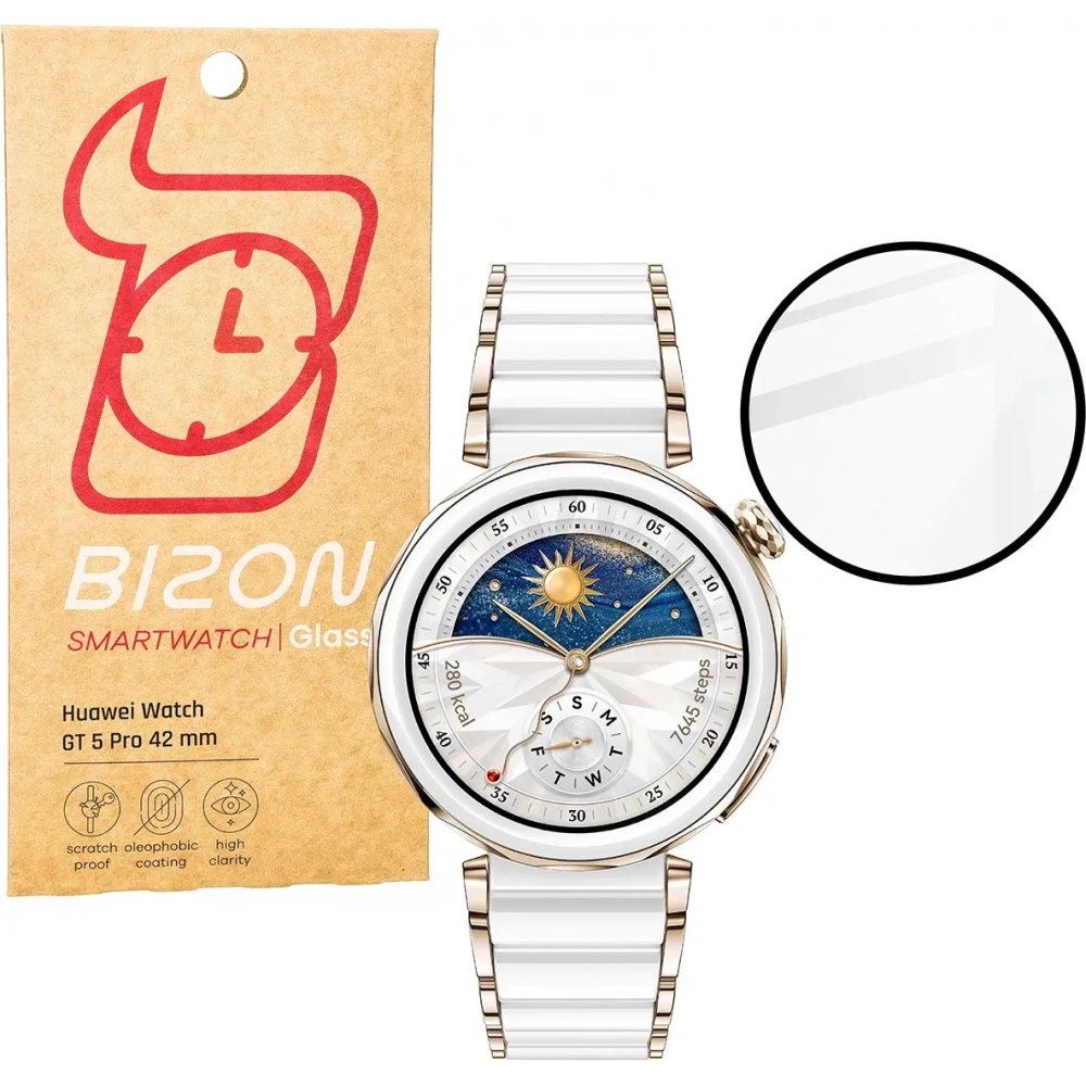 Hurtownia GSM - Bizon Glass Watch Edge Hybrid Huawei Watch GT 5 Pro 42 mm fekete - BIZ6667 - {ean13} - Hurt
