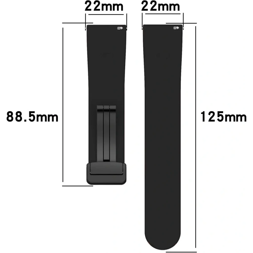 Hurtownia GSM - Silikonowy pasek Bizon Strap Watch Silicone 22 mm do smartwatcha czarny - BIZ6668 - {ean13} - Hurt