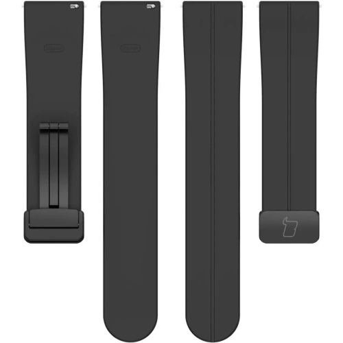 Silikonowy pasek Bizon Strap Watch Silicone 22 mm do smartwatcha czarny