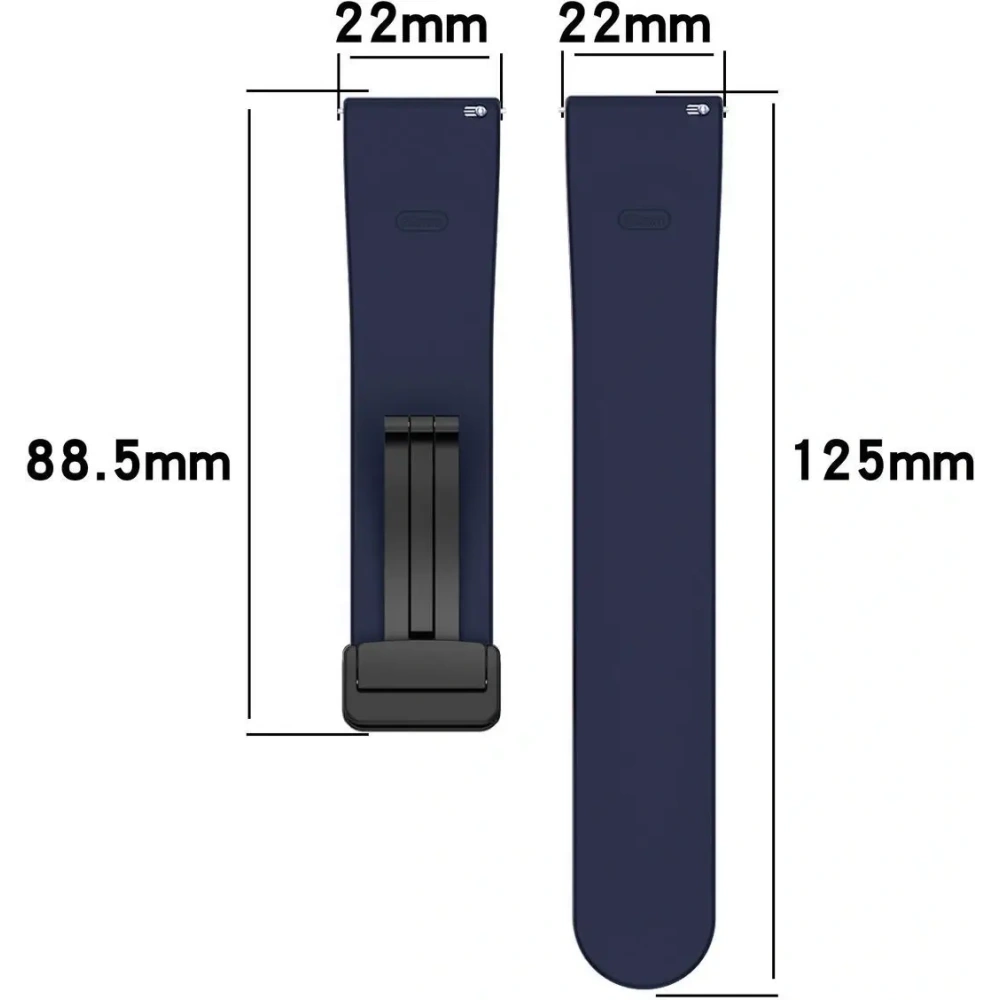 Hurtownia GSM - Silikonowy pasek Bizon Strap Watch Silicone 22 mm do smartwatcha granatowy - BIZ6670 - {ean13} - Hurt