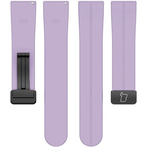 Silikonowy pasek Bizon Strap Watch Silicone 22 mm do smartwatcha lawendowy