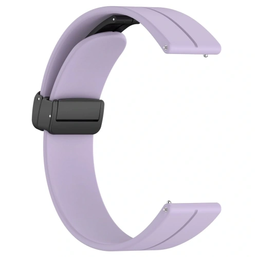 Silikonowy pasek Bizon Strap Watch Silicone 22 mm do smartwatcha lawendowy