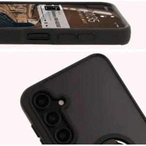 Hurtownia GSM - Etui z uchwytem na palec Bizon Case Hybrid Ring do Samsung Galaxy A16 4G/5G przydymione z czarną ramką - BIZ6674 - {ean13} - Hurt