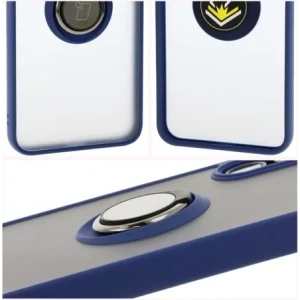 Wholesale Bizon Case Hybrid Ring Samsung Galaxy A16 4G/5G smoky with a navy blue frame - BIZ6675 - {ean13} - Hurt