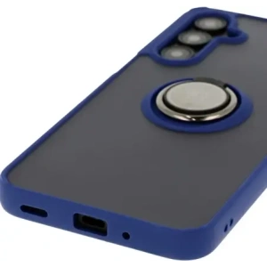 Hurtownia GSM - Etui z uchwytem na palec Bizon Case Hybrid Ring do Samsung Galaxy A16 4G/5G przydymione z granatową ramką - BIZ6675 - {ean13} - Hurt