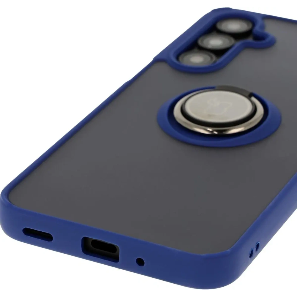 Wholesale Bizon Case Hybrid Ring Samsung Galaxy A16 4G/5G smoky with a navy blue frame - BIZ6675 - {ean13} - Hurt