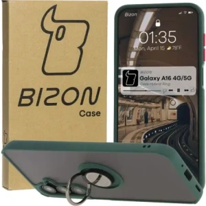 Hurtownia GSM - Bizon Case Hybrid Ring Samsung Galaxy A16 4G/5G fumuriu cu un cadru verde închis - BIZ6676 - {ean13} - Hurt