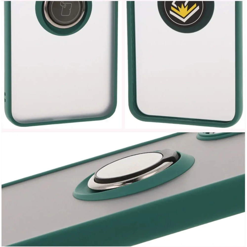Wholesale Bizon Case Hybrid Ring Samsung Galaxy A16 4G/5G smoky with a dark green frame - BIZ6676 - {ean13} - Hurt