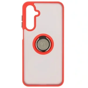 Wholesale Bizon Case Hybrid Ring Samsung Galaxy A16 4G/5G smoky with a red frame - BIZ6677 - {ean13} - Hurt