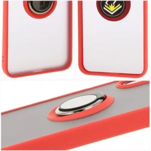 Wholesale Bizon Case Hybrid Ring Samsung Galaxy A16 4G/5G smoky with a red frame - BIZ6677 - {ean13} - Hurt
